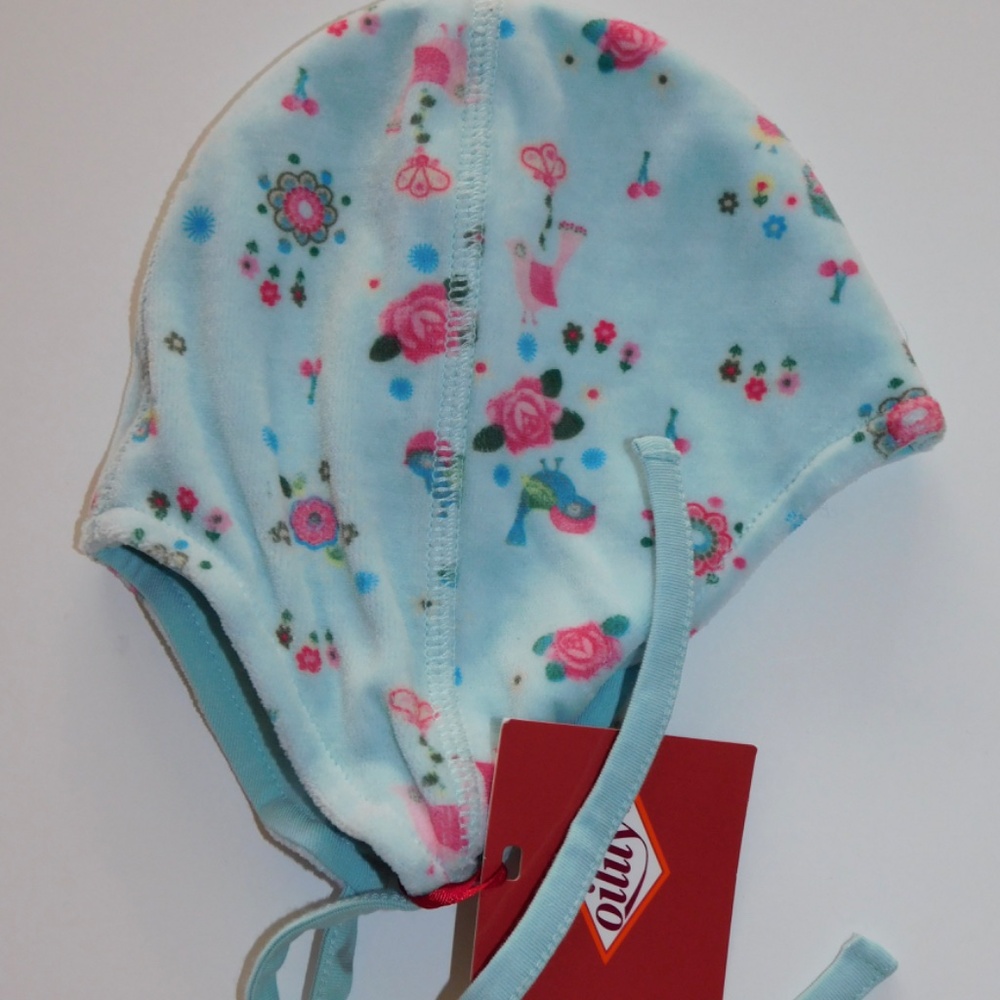 OILILY light blue velour baby hat 47-49 baby